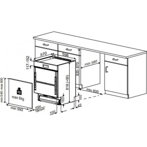 BEKO BDSN153E3X Beépíthető mosogatógép