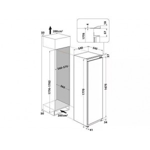 WHIRLPOOL WHSD18A011B2 Beépíthető hűtőszekrény