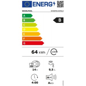 WHIRLPOOL WH8IPB14AM6L0 Beépíthető mosogatógép