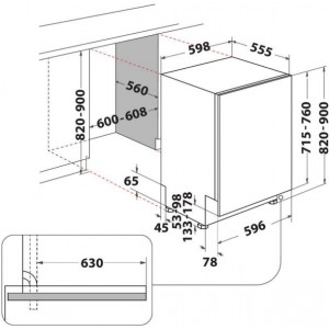 WHIRLPOOL WH6IC16B4M6T0 Beépíthető mosogatógép