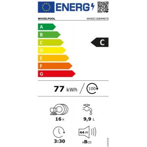 WHIRLPOOL WH6IC16B4M6T0 Beépíthető mosogatógép