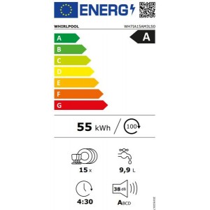 WHIRLPOOL WH7IA15AM3LS0 Beépíthető mosogatógép