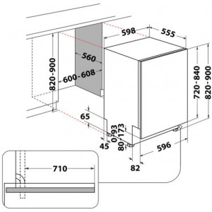 WHIRLPOOL WH8IA15AM3TUS0 Beépíthető mosogatógép