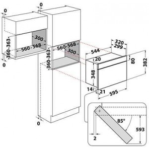 WHIRLPOOL WOI4S8HM2SEA Beépíthető sütő