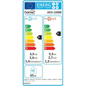 HOME ACH 12000 Mobil klíma, hűtő / fűtő, 3,5 / 3,3 kW, R290