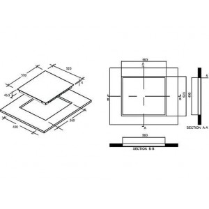 Candy CH64CCB/4U2 beépíthető kerámia főzőlap