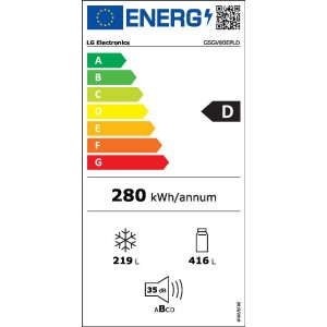 LG GSGV80EPLD Side by Side hűtőszekrény