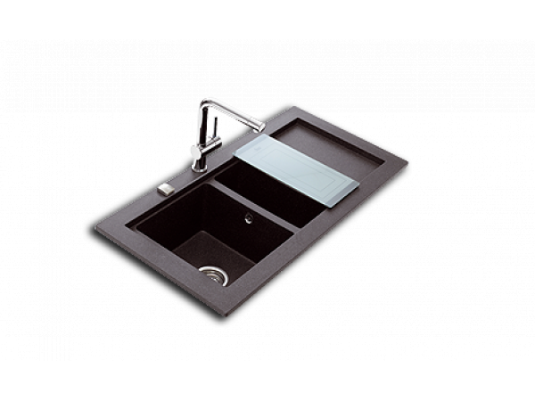 Teka Aura 60 B TG fehér Üveg munkalappal gránit mosogatótálca, üveg munkalappal