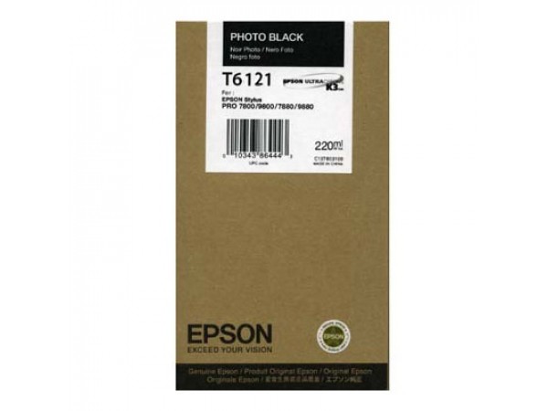 Epson T6121 tintapatron (fotó fekete) 220 ml Epson T6121 tintapatron (fotó fekete) 220 ml
