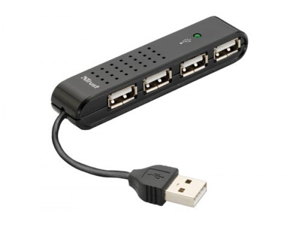 Trust Vecco 4 Port USB 2.0 Mini Hub (fekete) (14591) Trust Vecco 4 Port USB 2.0 Mini Hub (fekete) (14591)