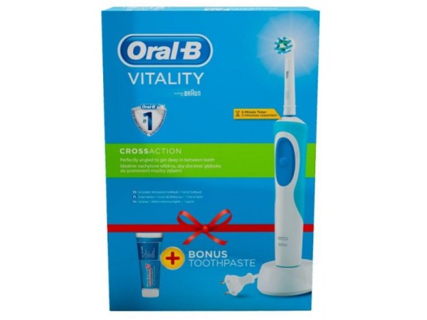 Oral-B Vitality Elektromos fogkefe Cross Action + BAM ProExpert fogkrém, 75ml Oral-B Vitality Elektromos fogkefe Cross Action + BAM ProExpert fogkrém, 75ml