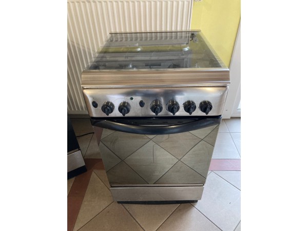 Használt Indesit inox gáztűzhely [H7768] 