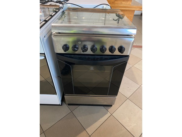 Használt Indesit inox gáztűzhely [H7914] 