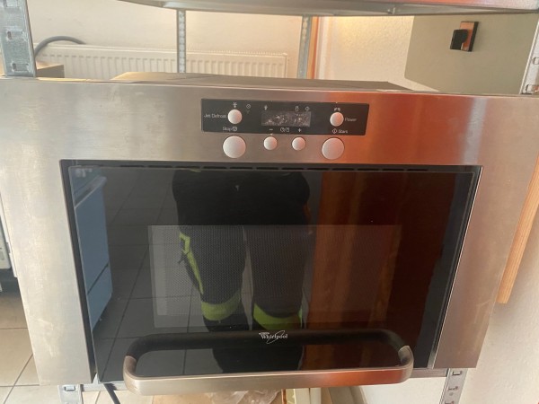 Használt Whirlpool AMW 460/1 IX beépíthető mikrohullámú sütő [H8470] 