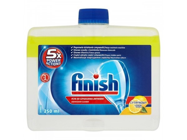 Finish Mosogatógép tisztító folyadék, Citrom, 250 ml 