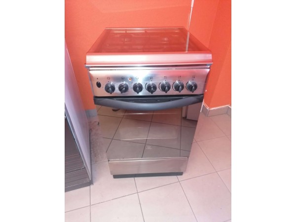 Újszerű Indesit K342MS(X) kombinált tűzhely [HFS59] 