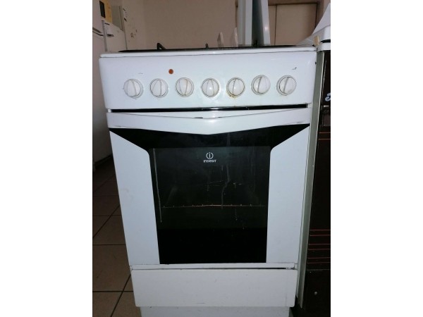 Használt Indesit K3G51S(W) kombinált tűzhely [H11037] 