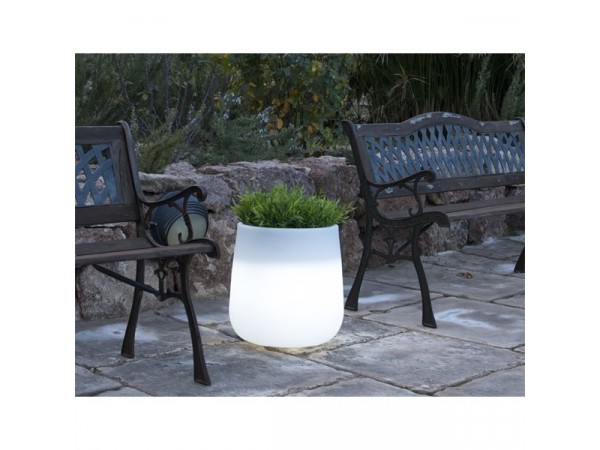 NGA Camelia 80 46,5x79cm fehér LED kaspó NGA Camelia 80 46,5x79cm fehér LED kaspó