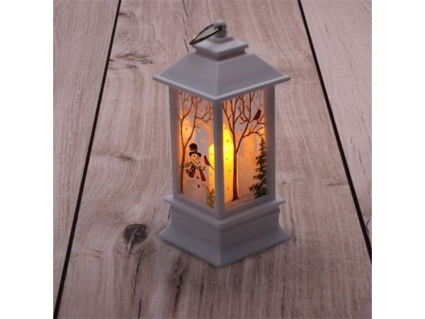 Iris Karácsonyi hóember mintás 13x5,3x5,3cm LED-es fehér lámpás Iris Karácsonyi hóember mintás 13x5,3x5,3cm LED-es fehér lámpás