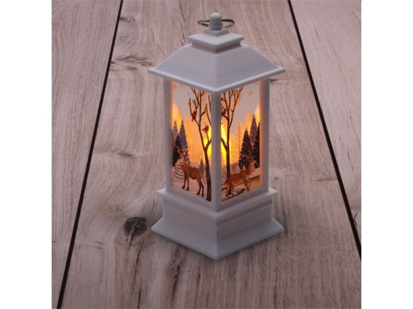 Iris Karácsonyi jávorszarvas mintás 13x5,3x5,3cm LED-es fehér lámpás Iris Karácsonyi jávorszarvas mintás 13x5,3x5,3cm LED-es fehér lámpás