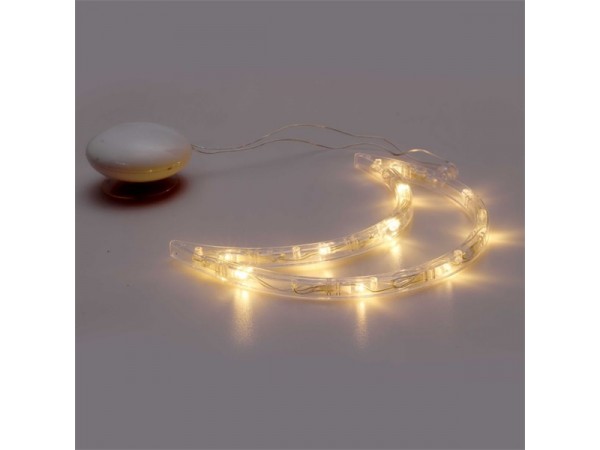 Iris Hold alakú 15x19cm/meleg fehér LED-es tapadókorongos fénydekoráció Iris Hold alakú 15x19cm/meleg fehér LED-es tapadókorongos fénydekoráció