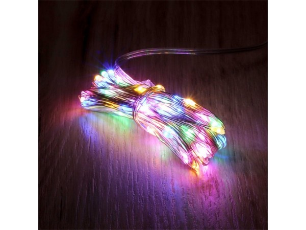 Iris 8 programos 10m/távirányítós/több színű/100db LED-es/USB-s fénydekoráció Iris 8 programos 10m/távirányítós/több színű/100db LED-es/USB-s fénydekoráció
