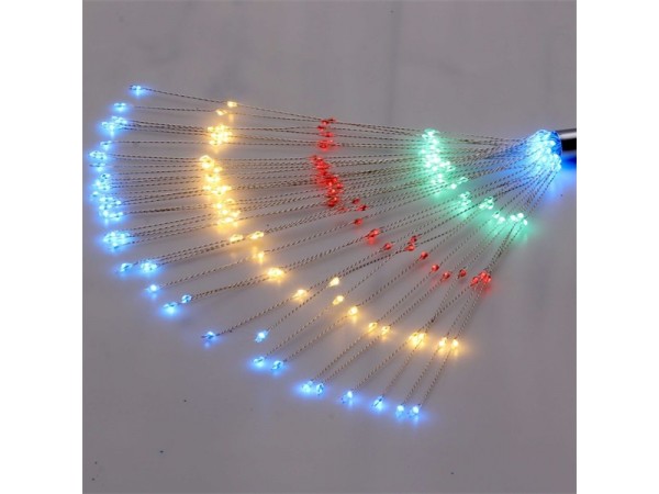 Tűzijáték stílusú fix fényű IPX3 szabványos/több színű/200db LED-es/napelemes fénydekoráció Tűzijáték stílusú fix fényű IPX3 szabványos/több színű/200db LED-es/napelemes fénydekoráció