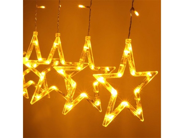 Iris Csillag alakú fix fényű/2,5m/távirányítós/meleg fehér/12db LED-es USB-s fénydekoráció Iris Csillag alakú fix fényű/2,5m/távirányítós/meleg fehér/12db LED-es USB-s fénydekoráció