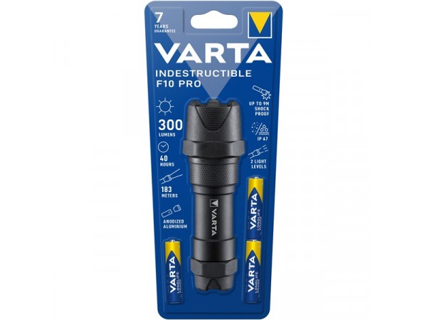 Varta 18710101421 Indestructible F10 Pro/3AAA/300 lumen/elemlámpa Varta 18710101421 Indestructible F10 Pro/3AAA/300 lumen/elemlámpa