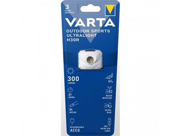Varta 18631101401 Outdoor Sports Ultralight H30R/fehér/fejlámpa Varta 18631101401 Outdoor Sports Ultralight H30R/fehér/fejlámpa