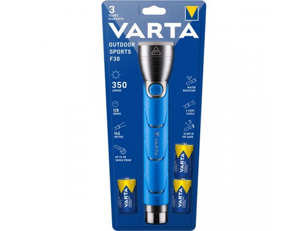 Varta 18629101421 Outdoor Sports F30 kék elemlámpa Varta 18629101421 Outdoor Sports F30 kék elemlámpa