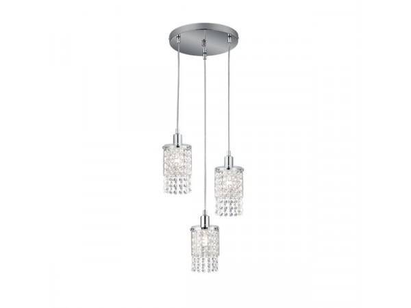 TRIO R30763906 Posh króm 3-as függesztett LED lámpa TRIO R30763906 Posh króm 3-as függesztett LED lámpa