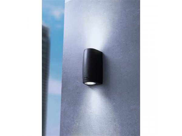 Fumagalli MARTA 90 2L LED 7W GU10 fekete kültéri falilámpa Fumagalli MARTA 90 2L LED 7W GU10 fekete kültéri falilámpa