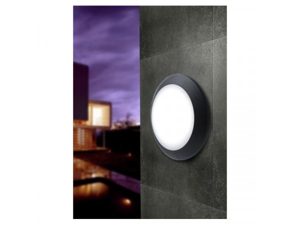 Fumagalli BERTA E27 fekete kültéri falilámpa érzékelővel 