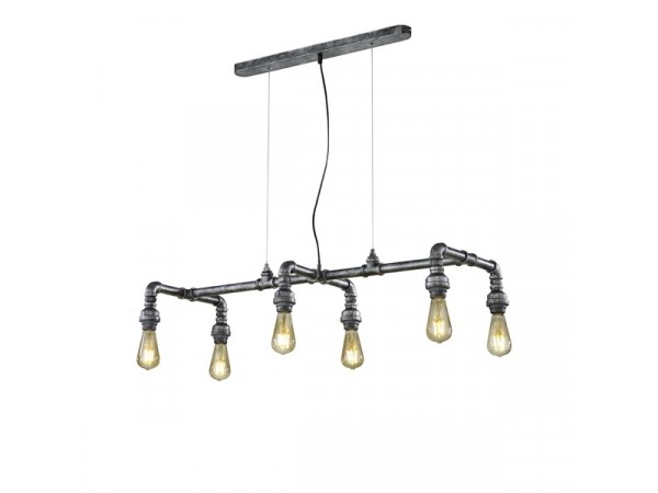 TRIO 307000688 GOTHAM 6 x E27 antik ezüst többágú függeszték TRIO 307000688 GOTHAM 6 x E27 antik ezüst többágú függeszték