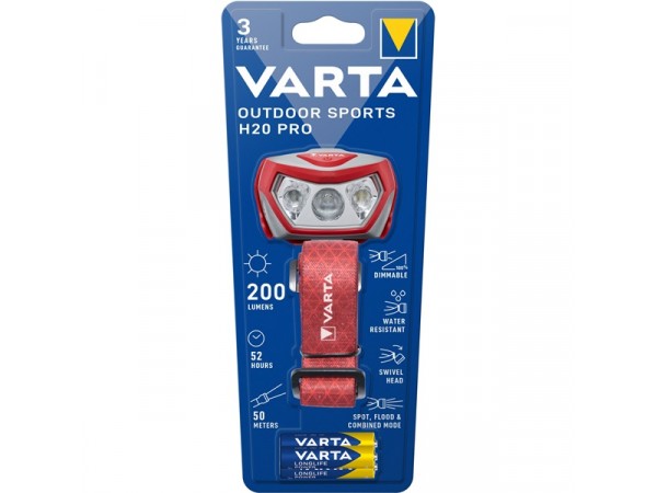 Varta Outdoor Sports H20 200lm fejlámpa 