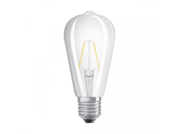 Osram Star átlátszó üveg búra/2,5W/250lm/2700K/E27 LED Edison körte izzó Osram Star átlátszó üveg búra/2,5W/250lm/2700K/E27 LED Edison körte izzó