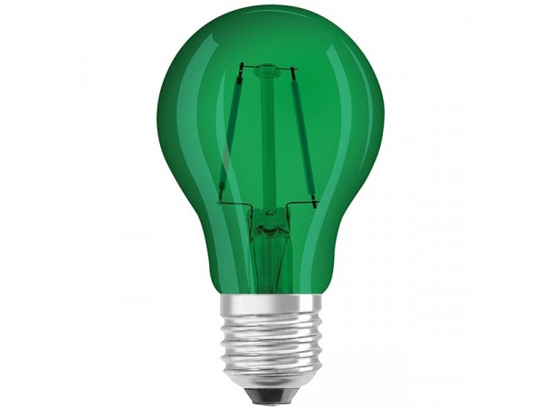Osram Star üveg búra/2,5W/45lm/7500K/E27/zöld LED körte izzó Osram Star üveg búra/2,5W/45lm/7500K/E27/zöld LED körte izzó