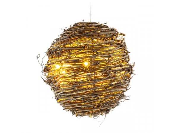 Retlux RXL 240 20 LED/30cm/3x AA/meleg fehér rattan labda karácsonyi dekoráció 