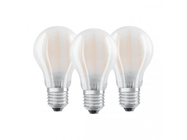 Osram Base matt üveg búra/7W/806lm/2700K/E27 LED körte izzó 3 db Osram Base matt üveg búra/7W/806lm/2700K/E27 LED körte izzó 3 db
