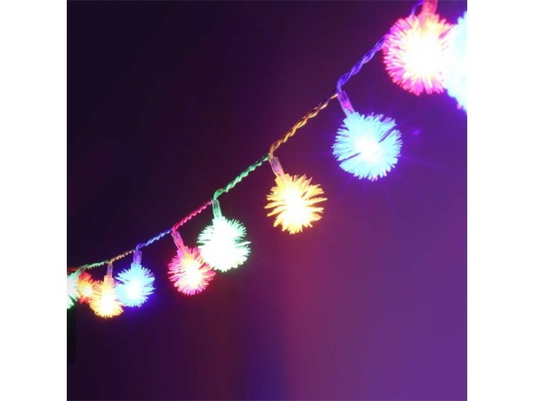 Zúzmara alakú 3cm/1,5m/több színű/10db LED-es/2xAA elemes fénydekoráció Zúzmara alakú 3cm/1,5m/több színű/10db LED-es/2xAA elemes fénydekoráció