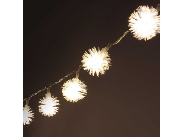 Zúzmara alakú 3cm/10m/meleg fehér/80db LED-es/USB-s fénydekoráció Zúzmara alakú 3cm/10m/meleg fehér/80db LED-es/USB-s fénydekoráció