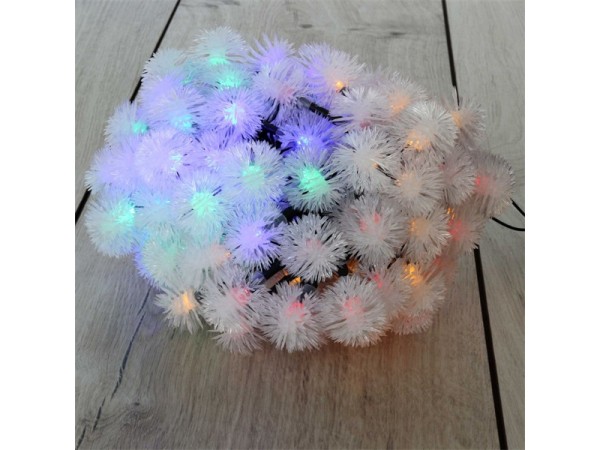 Zúzmara alakú 3cm/12m/IPX3 szabványos/több színű/100db LED-es/napelemes fénydekoráció Zúzmara alakú 3cm/12m/IPX3 szabványos/több színű/100db LED-es/napelemes fénydekoráció