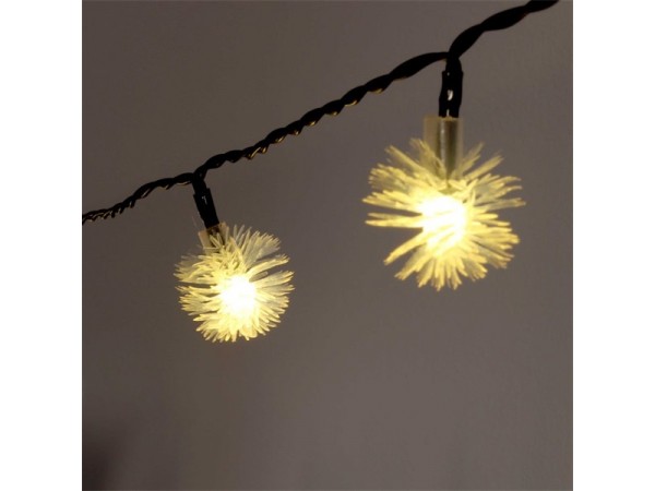 Zúzmara alakú 3cm/12m/IPX3 szabványos/meleg fehér/100db LED-es/napelemes fénydekoráció Zúzmara alakú 3cm/12m/IPX3 szabványos/meleg fehér/100db LED-es/napelemes fénydekoráció
