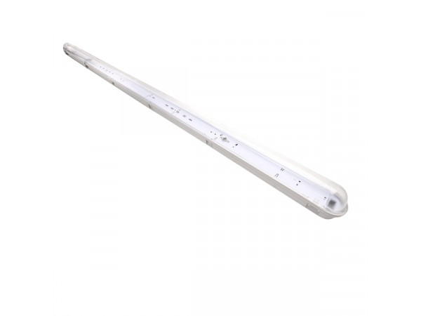 Iris Lighting JF258 T8 LED fénycsőre előkészített por- és páramentes lámpatest IP65 150cm fém békazárral Iris Lighting JF258 T8 LED fénycsőre előkészített por- és páramentes lámpatest IP65 150cm fém békazárral