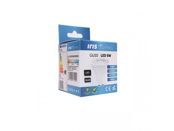 Iris Lighting GU10 5W 400lm 3000K LED fényforrás Iris Lighting GU10 5W 400lm 3000K LED fényforrás