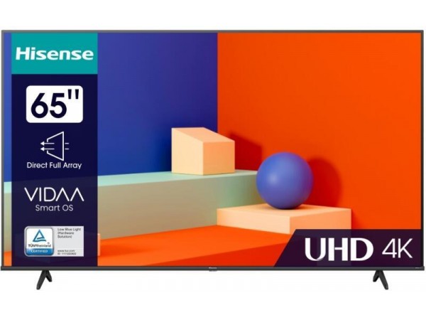 HISENSE 65A6K 4K UHD Smart LED televízió, fekete