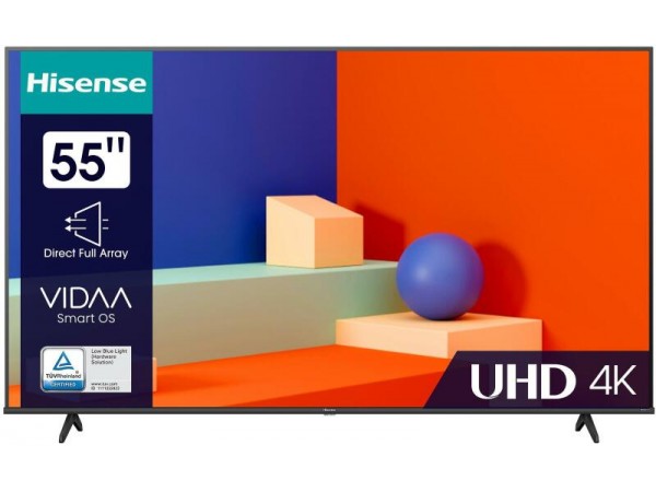 HISENSE 55A6K 4K UHD Smart LED televízió, fekete,