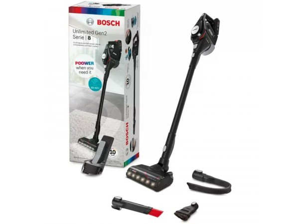 BOSCH BCS8214BL Unlimited S8 vezeték nélküli porszívó, fekete BOSCH BCS8214BL Unlimited S8 vezeték nélküli porszívó, fekete