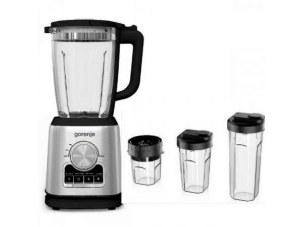 GORENJE B1400BE Black Turmixgép, 1400W, 1.75l üveg kehely, további 2 palack tartozék GORENJE B1400BE Black Turmixgép, 1400W, 1.75l üveg kehely, további 2 palack tartozék